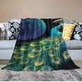 thumbnail image 2 of WERPE Peacock Flannel Blankets Gift for Mothers Day, Warm Decor  Throw Blanket Soft Air Conditioner Blanket Couch for Sofa Bed   White, 2 of 6