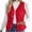 Red, variant on Busydd Women's Outerwear Vests Solid Color Sleeveless V Neck Fleece Vest Casual Comfy Warm Button Winter Vest for Women with Pockets M