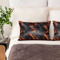thumbnail image 3 of Pofeuu Molten Lava Abstract Flow Print Satin Pillowcase for Hair and Skin Pillow Cases, Silk Pillow Cases, Soft Cooling Pillow Covers, 20x30 Inches（Pillow core not included）, 3 of 7