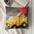 thumbnail image 3 of Car Plush Toy Soft Stuffed Car Plush Pillow Toy CuteTractor Cartoon Throw Pillow Plushie Gifts for Kids Birthday Christmas Party (Excavator), 3 of 5