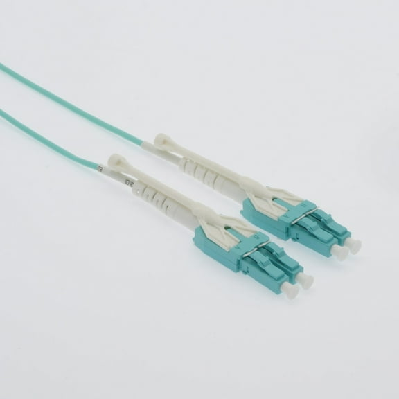 ACCL 1m Uniboot LC/UPC-LC/UPC OM4 Multimoide Duplex Aqua Fiber Optic Patch Cable with Pull Push, 1 Pack