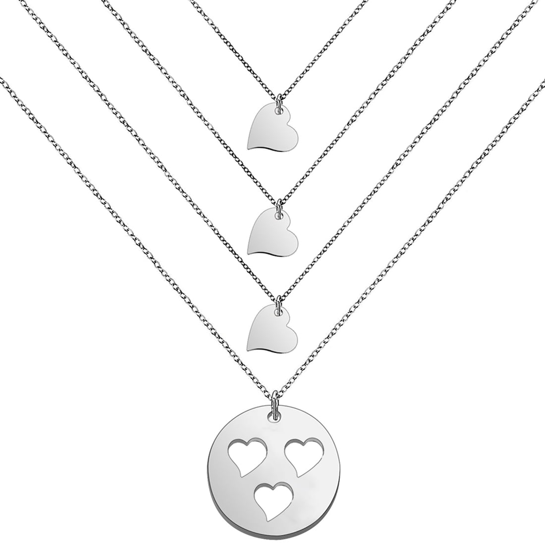 Daughters Necklace Set(Silver mom 