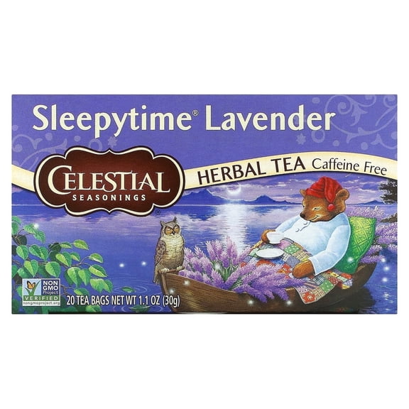 Celestial Seasonings, Herbal Tea, Sleepytime Lavender, Caffeine Free , 20 Tea Bags, 1.1 oz