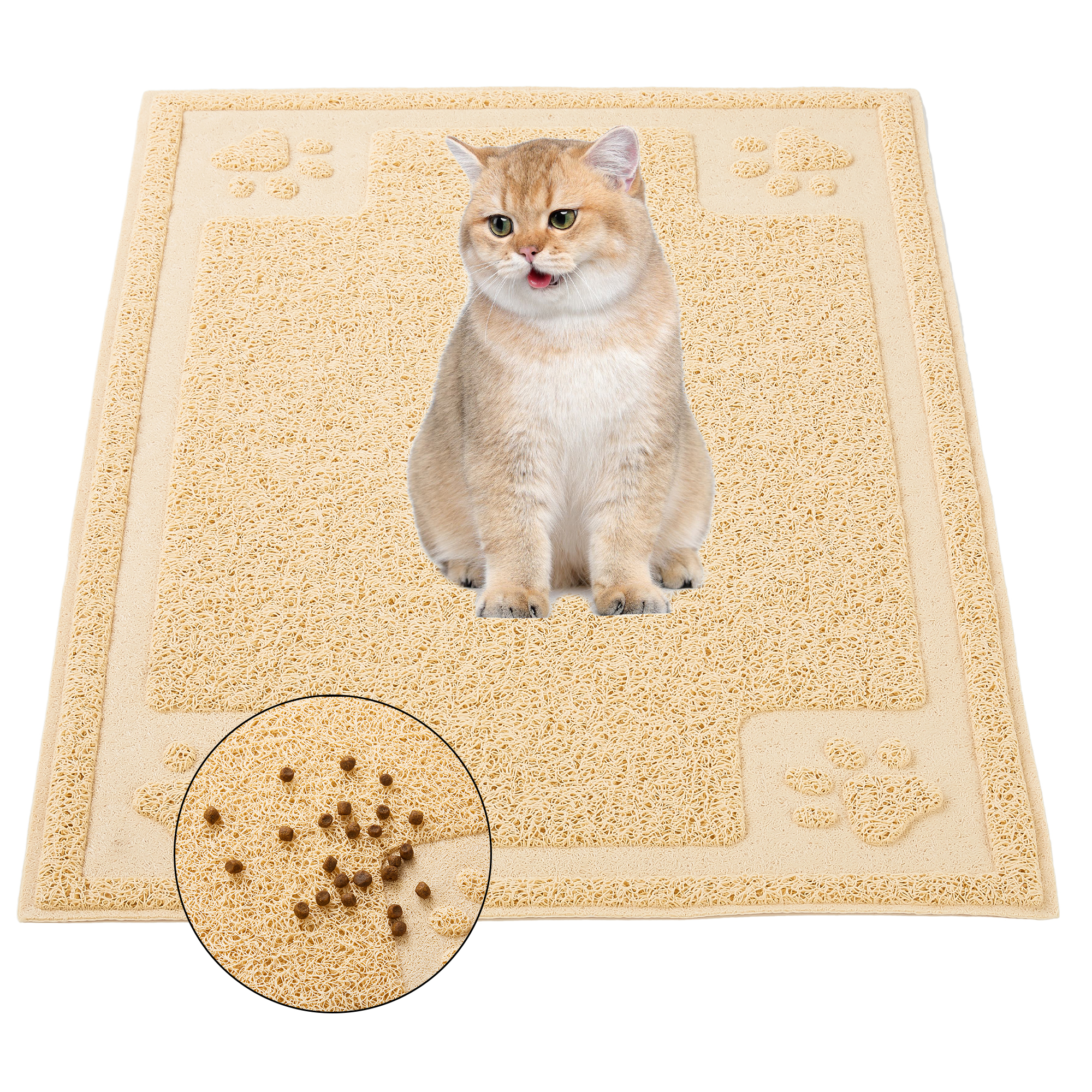 Suhaco Large Cat Litter Mat NonSlip Dog Food Mat Pet Feeding Mat