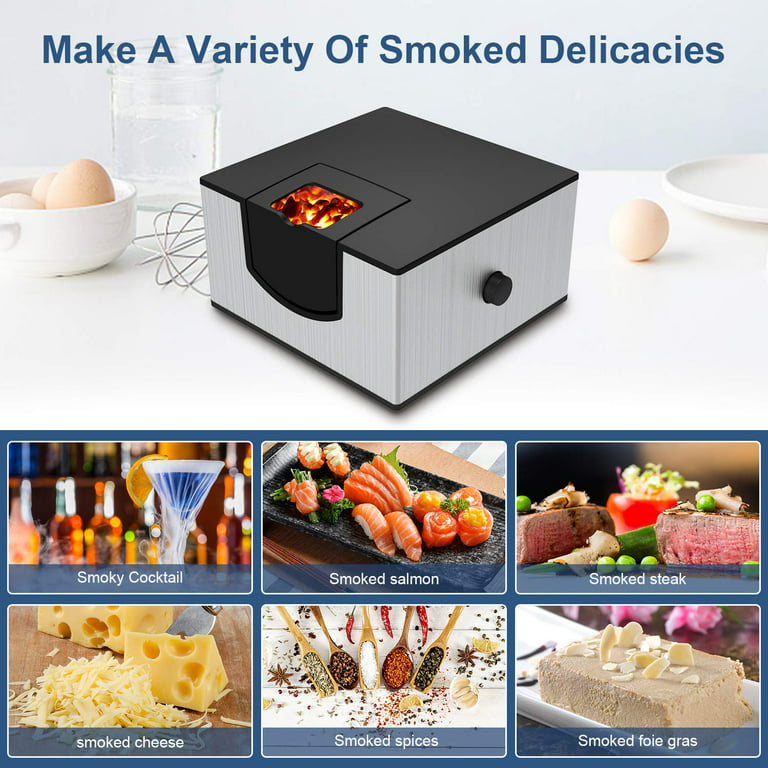Naler 7.1 Round Pellet Smoker Tray,Portable Stainless Barbecue Smoke  Generator for BBQ Grill,Cold/Hot Smoking 