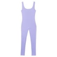 thumbnail image 6 of Eandarui Men's One Piece Stripes Athletic Jumpsuit Stretchy Soft Skinny Workout Bodybuilding Romper Lavender XL, 6 of 7