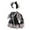 Black, variant on porch goose outfits halloween, 2025 fall goose outfits, fun halloween goose outfit,Gothic style, decorated with pumpkins and bats