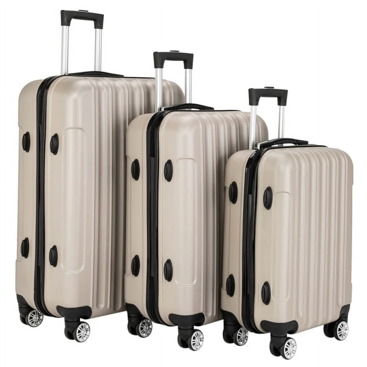 Cotinse Luggage Set Suitcase,3-In-1 Multifunctional Large Capacity Traveling Storage Suitcase Luggage Set,Champagne