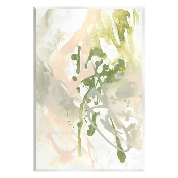 Stupell Industries Abstract Green & Beige Abstract Painting Unframed Art Print Wall Art, 10 x 15