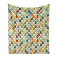 thumbnail image 1 of Abstract Soft Flannel Fleece Throw Blanket, Colorful Large Drop Dots Pattern in Various Tones Retro Funky Fashion Graphic, Cozy Plush for Indoor and Outdoor Use, 70" x 90", Multicolor, by Ambesonne, 1 of 6