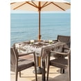 thumbnail image 2 of Outdoor Tablecloth with Umbrella Hole and Zipper, Retro Farmhouse Square Table Cloth 54x54 Inch Waterproof Tablecloth, Country Star Berries Text Wooden Grain Picnic Table Cover for Patio Camping, 2 of 7