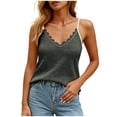 thumbnail image 3 of Loopsun Women Summer Blouse V Neck Sleeveless Lace Adjustable Strap Camisoles, 3 of 5