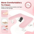 thumbnail image 6 of NeoMart-Pink U Shaped Manicure Arm Rest for Nails Tech with Rotating 360°Built-In Phone Holder and Adjustable Nail Arm Rest Detachable Manicure Hand Rest for Salon Design, 6 of 14