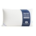thumbnail image 1 of Continental Bedding Almohada de plumón de ganso de lujo, tamaño estándar, paquete de 1 – Hecho en familia en Nueva York – Almohadas de cama para dormir de lado – 50/50 comodidad y apoyo, 1 of 1