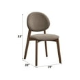thumbnail image 5 of Set of 4 Linen Side Chair, Upholstered Dining Chairs, High Back Kitchen Chairs for Kitchen Living Room, Armless with Wood Legs (Brown), 5 of 7