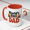 thumbnail image 3 of World's Best Dad Mug Throwback 70s Decor Gift for New Dad Vintage Style Father's Day Mug Dad Gift Idea Worlds Best Dad Cup, 3 of 6