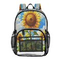 thumbnail image 4 of Iauyy Clear Backpack Heavy Duty PVC Transparent Backpack for College Workplace, Sunny Blooms, 4 of 8
