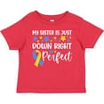 thumbnail image 3 of Inktastic My Sister is Just Down Right Perfect Down Syndrome Awareness Ribbon Boys or Girls Baby T-Shirt, 3 of 5