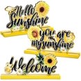thumbnail image 1 of 3 Pieces Sunflower Table Sign Welcome wood Bee Centerpieces Table Decoration, 1 of 5