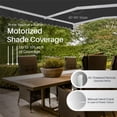 thumbnail image 6 of ALEKO 12x10 ft Black Motorized Retractable Patio Awning, 6 of 13
