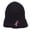 Black, variant on Breast Cancer Embroidered Big Size Waffle Beanie - Natural XL-3XL