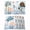 White, variant on Blue Turtle Coastal Placemats Set of 4, Octopus Summer Beach Coral Seahorse Placemats for Dining Table, Place Mats for Kitchen Tabletop, Waterproof Wipeable Dining Table Mats Set