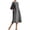 Grey, variant on BUWTTER Spring Dresses for Women 2026 Casual Loose Fit Midi Short Sleeve Linen Blend Summer Boho Versatile Tunic Everyday Wear Black Dress L