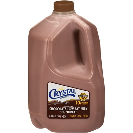 Crystal Creamery 1% Low-Fat Chocolate Milk, Plastic Jug, 1 Gallon, 128 fl oz
