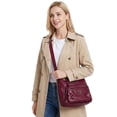 thumbnail image 2 of PULLIMORE Crossbody Bag for Women Soft PU Leather Shoulder Bag Ladies Purse and Handbags Lightweight Multi Pocket Pocketbook, Red, 2 of 8