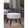 thumbnail image 3 of Designs4Comfort Tabouret Pouf Milieu du Siècle en Simili Cuir Blanc, 3 of 3
