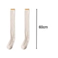 thumbnail image 5 of yuksok Women Knee High Socks over Knee Girls Long Stocking for Dorm Home Study Room White, 5 of 7