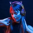 thumbnail image 3 of Gaming Headset with Microphone, Cat Ears Headphones for PC/PS4/PS5/Switch, RGB Backlight & Virtual Surround Sound, Lightweight Over Ear Headphones wit, 3 of 9
