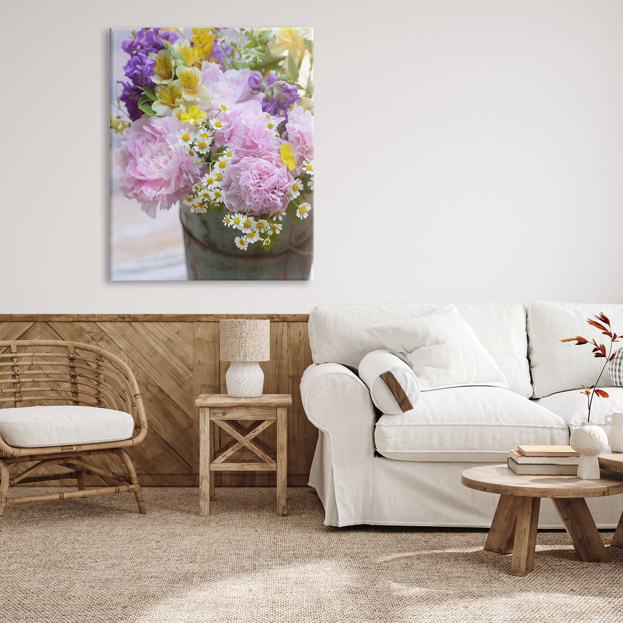 Stupell Industries Spring Blooms in Bucket Botanical & Floral Photography Gallery Wrapped Canvas Art Print Wall Art, 36 x 48