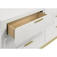 thumbnail image 6 of Caraway 6-drawer Bedroom Dresser with Mirror White, 6 of 6