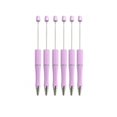thumbnail image 1 of 6pcs Ballpoint Pen Combination Rod Black Ink Rollerball Pen, (Purple) Beaded Pen Creative Diy Beaded Plastic Ballpoint Pen Can Be Gifted Birthday Gift, 1 of 5