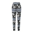 thumbnail image 3 of TOPGOD Women Leggings, Long Pleated Elastic Band Pants, Warm Snowflake Geometry Wild Bottoms, 3 of 9