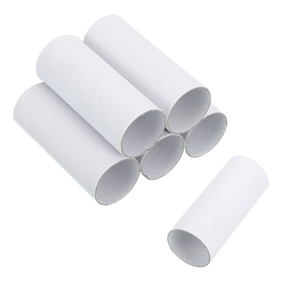 Uxcell 6 Pack Cardboard Tubes,Toilet Paper Rolls Corrugated Roll,3.94x1.58",White