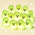 thumbnail image 2 of 2Pcs Luminous Resin Figurines, Halloween Diy Craft Decorations Mini Ghost Figures Glow In The Dark Tiny Statue For Party Home Tabletop Dollhouse Decor, 2 of 7