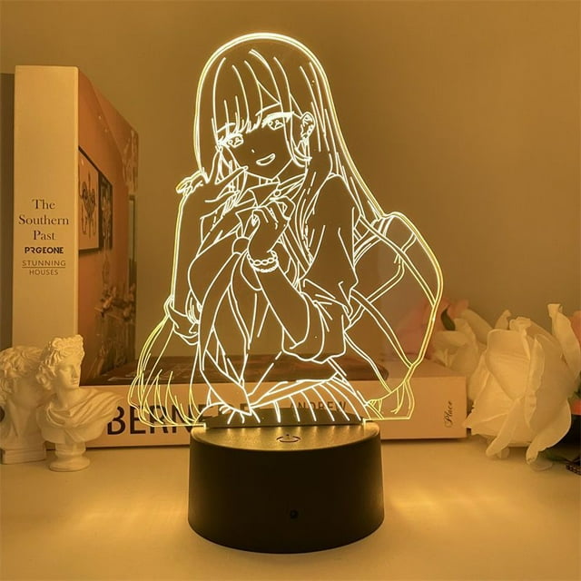 Luz nocturna Kitagawas Marins 3D LED con base acrílica y ABS