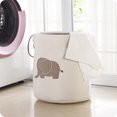 thumbnail image 1 of Cestas de Almacenamiento JAMW Cesta Redonda Plegable de Algodón Elefante 15,7 Pulgadas, 1 of 5