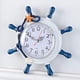 thumbnail image 5 of Reloj de pared para jardín al aire libre con volante de barco de madera de estilo mediterráneo, reloj de pared para decoración del hogar de 4 pulgadas, decoración grande para exteriores, 5 of 5