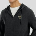 thumbnail image 7 of Men's J. Palmer Dark Heather Gray New Orleans Saints Players Lounge Tri-Blend Full-Zip Hoodie, 7 of 7