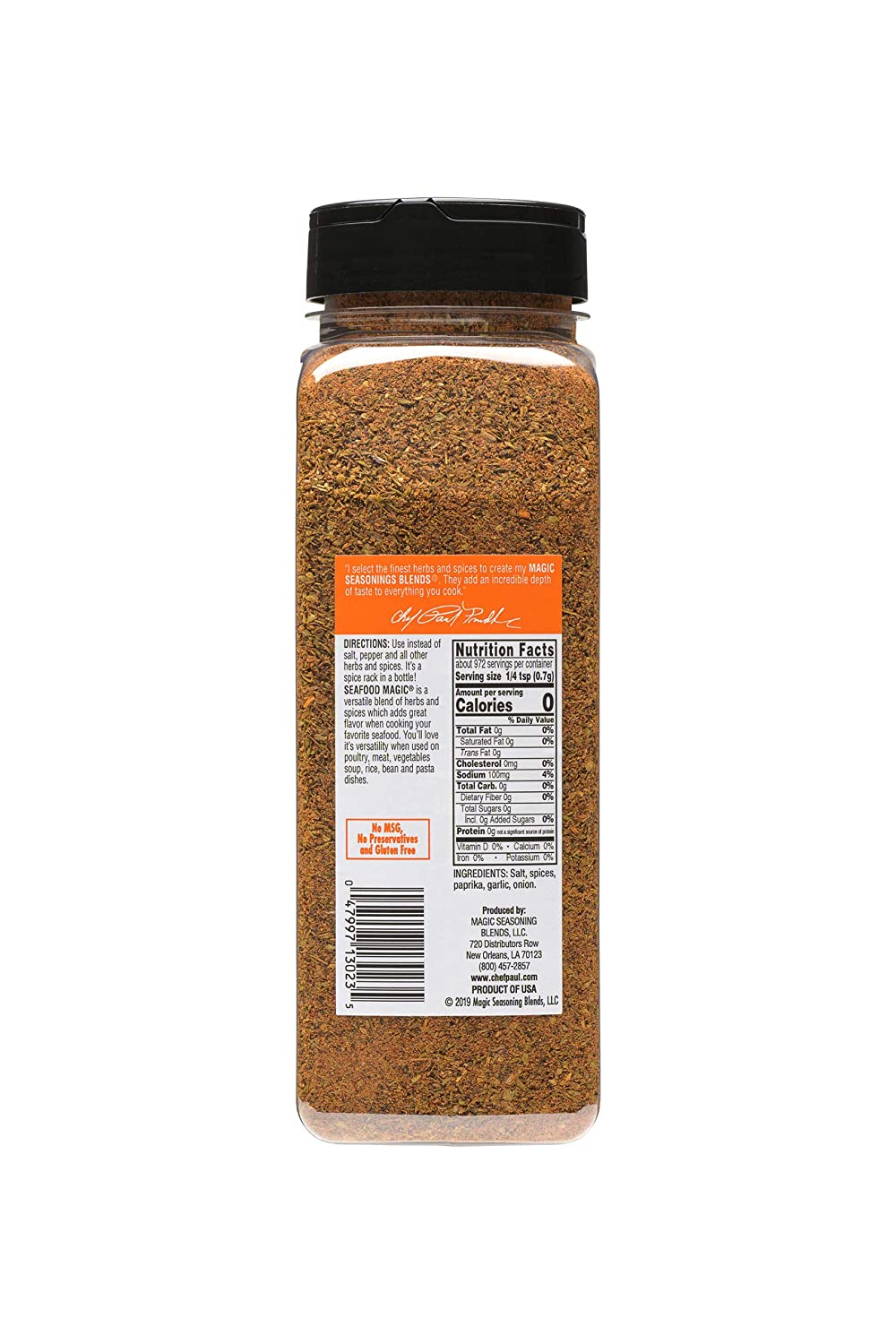 Salt-Free Sugar-Free: Magic Creole Seasoning 24 oz. Shaker - Magic Seasoning  Blends