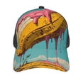 thumbnail image 3 of Zufioo Melting Banana Fantasy Print Mesh Baseball Cap, Adjustable Sport Travel Hat Accessory for Men and Women, 3 of 7