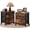 Brown-2, variant on Simple Deluxe Nightstand 2 Drawers Dresser for Bedroom, 3-Tier Bedside Table with Fabric Bins, Night Stand Set 2, End Table for Living Room, wood top Load-bearing up to 44 lb, Black