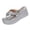 Womens Casual Shoes # Silver, variant on Wedge Sandals Open Toe Thong Flip Flop Glitter Embellished Heel Summer Casual Beach Pool Vacation Ladies Outdoor Style Footwear Daily Wear Lightweight Modern Trendy