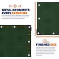 thumbnail image 4 of Tarpco Safety Extra Heavy Duty 14 Mil Tarp Cover, Waterproof, UV Resistant, Rip and Tear Proof, Poly Tarpaulin with Reinforced Edges for Roof, Camping, Patio, Pool, Boat (Green/Black 24′ X 24′), 4 of 7