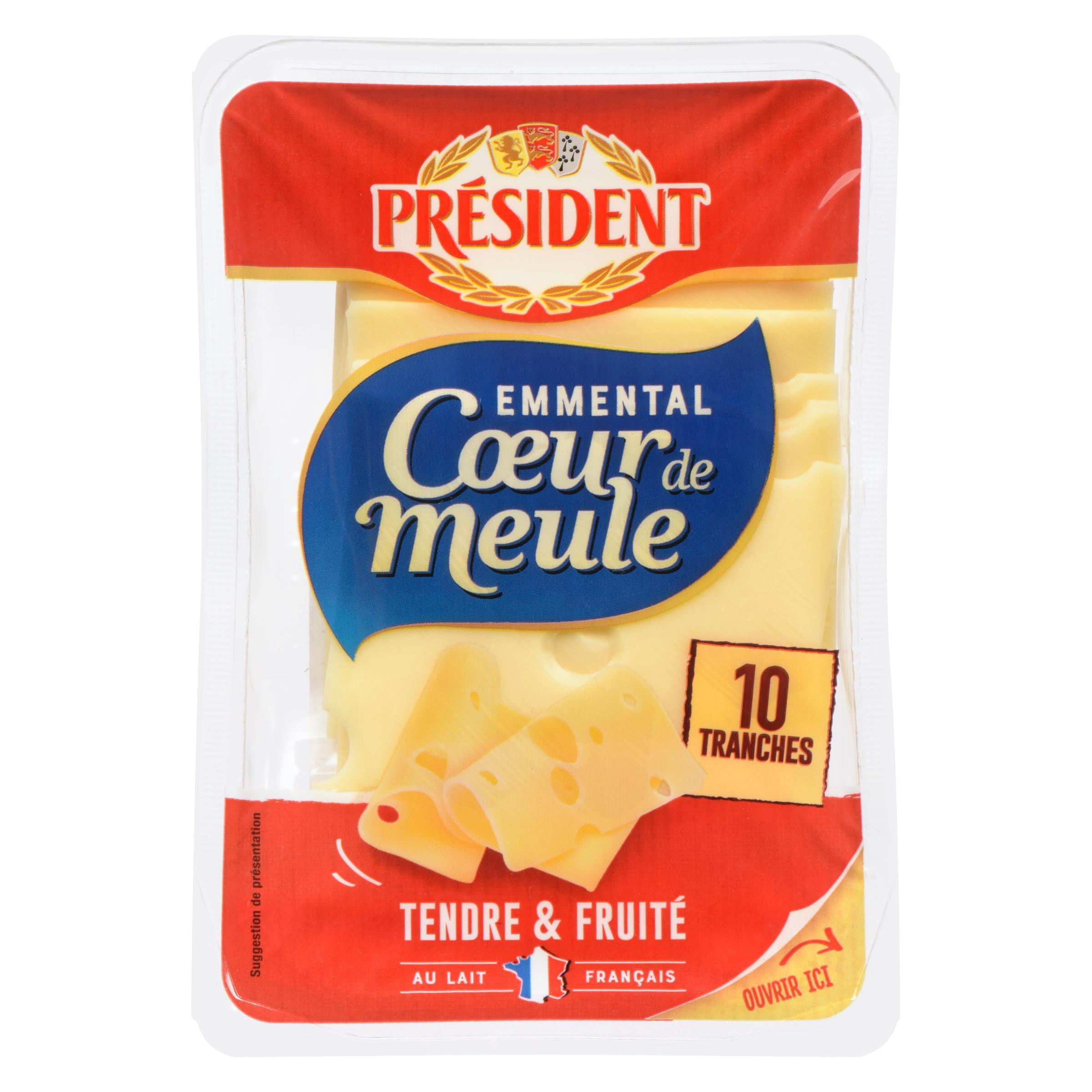 Président Natural Emmental Natural Cheese Slices