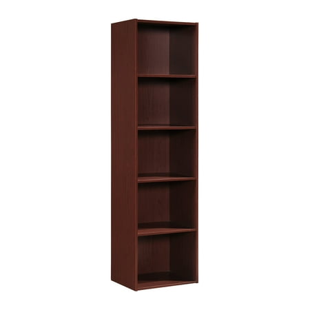 Hodedah 5-Shelf Bookcase, Mahogany