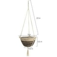 thumbnail image 3 of La Jolie Muse Natural Corn Skin Planter Hanging Planter Set, Eco-Friendly Boho Decor Indoor Plant Pots, 9 (D) 6(H) Inch, Brown & Vanilla Ice Color, Pack 2, 3 of 7
